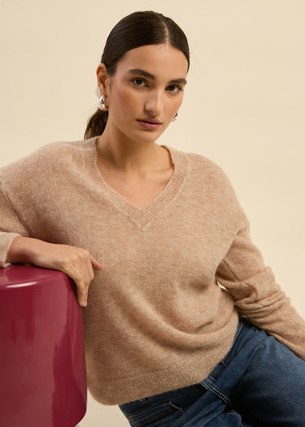 Pull à col V manches longues - Sud Express - 4 - Sud Express