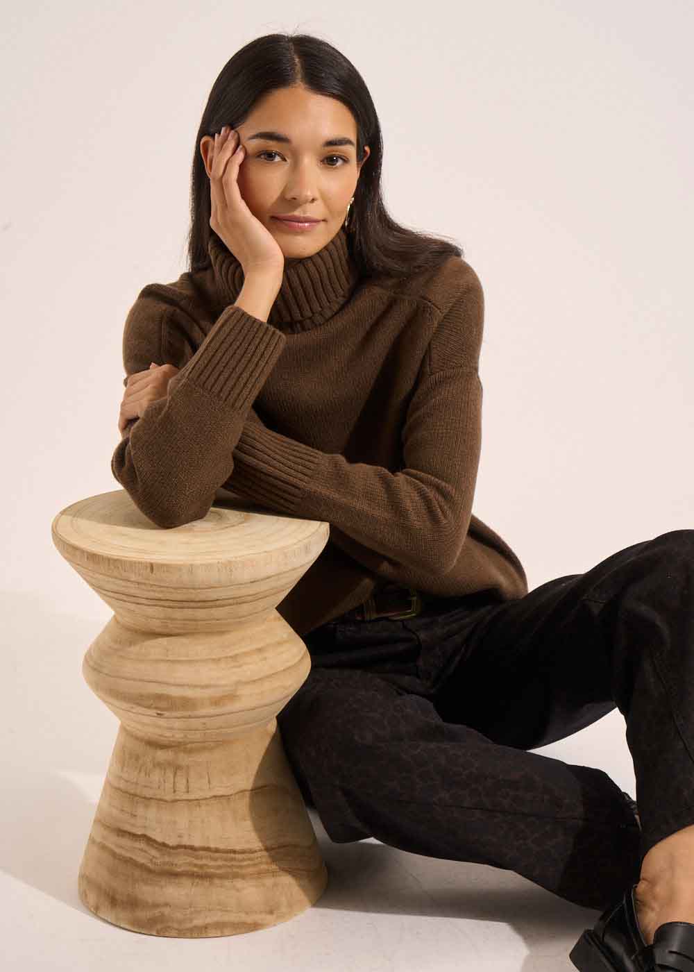 Pull col roulé en laine - Sud Express - 4 - Sud Express