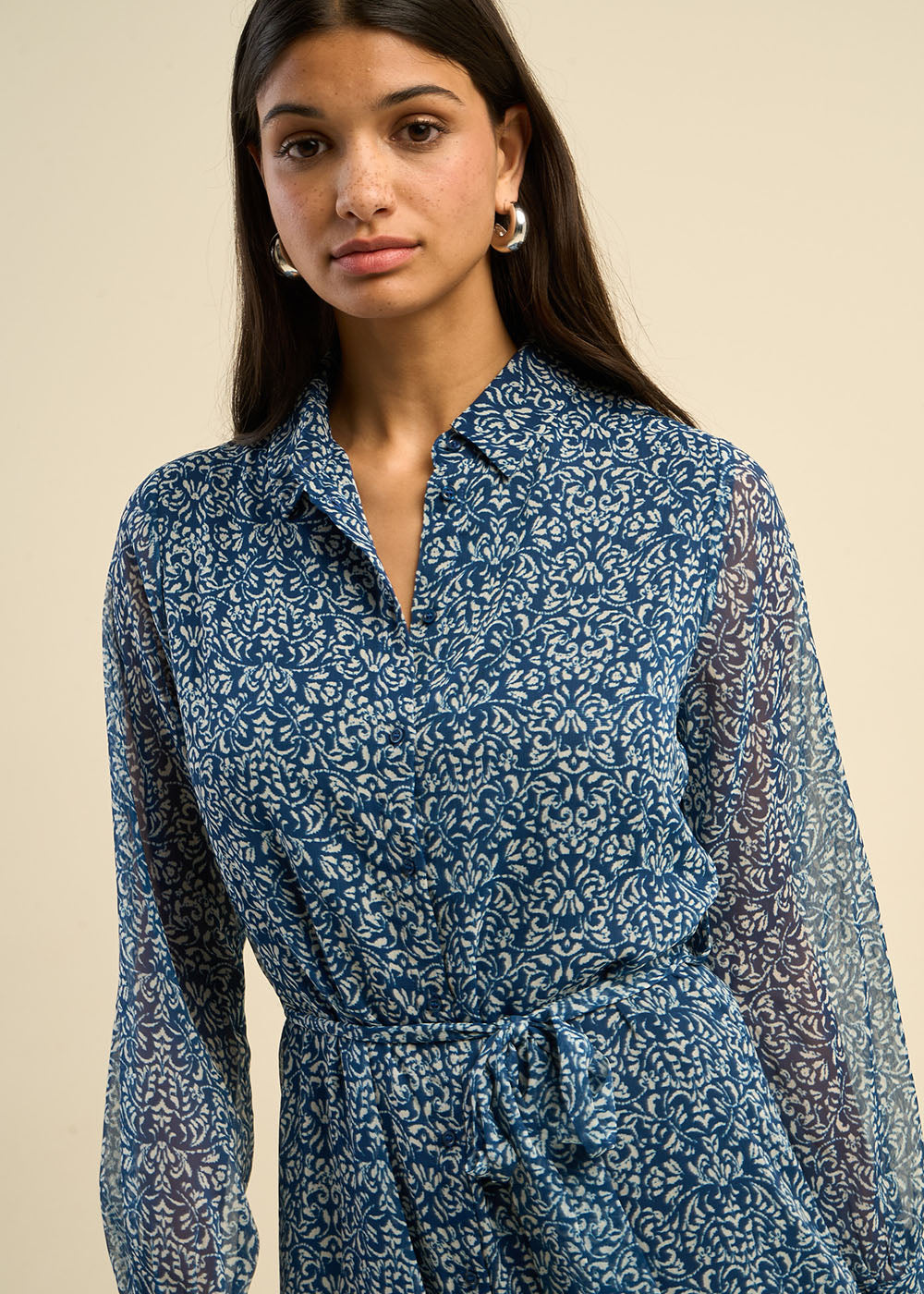 RONNA Robe chemise imprimée et longue - 2 - Sud Express - Sud Express