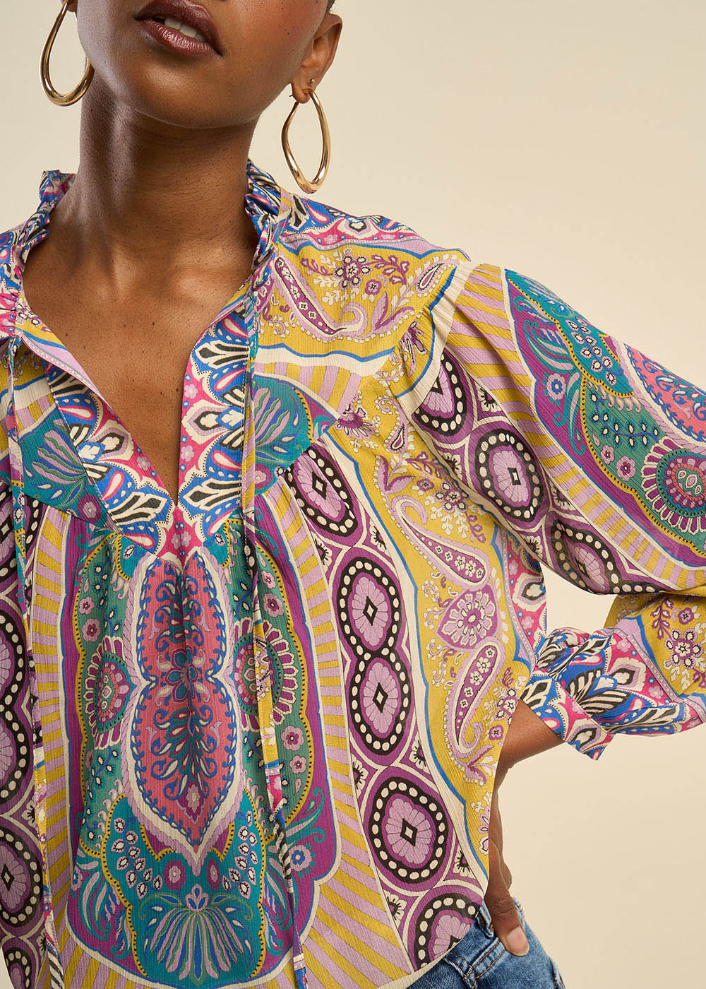 TAMATHA Blouse imprimé foulard - 2 - Sud Express - Sud Express