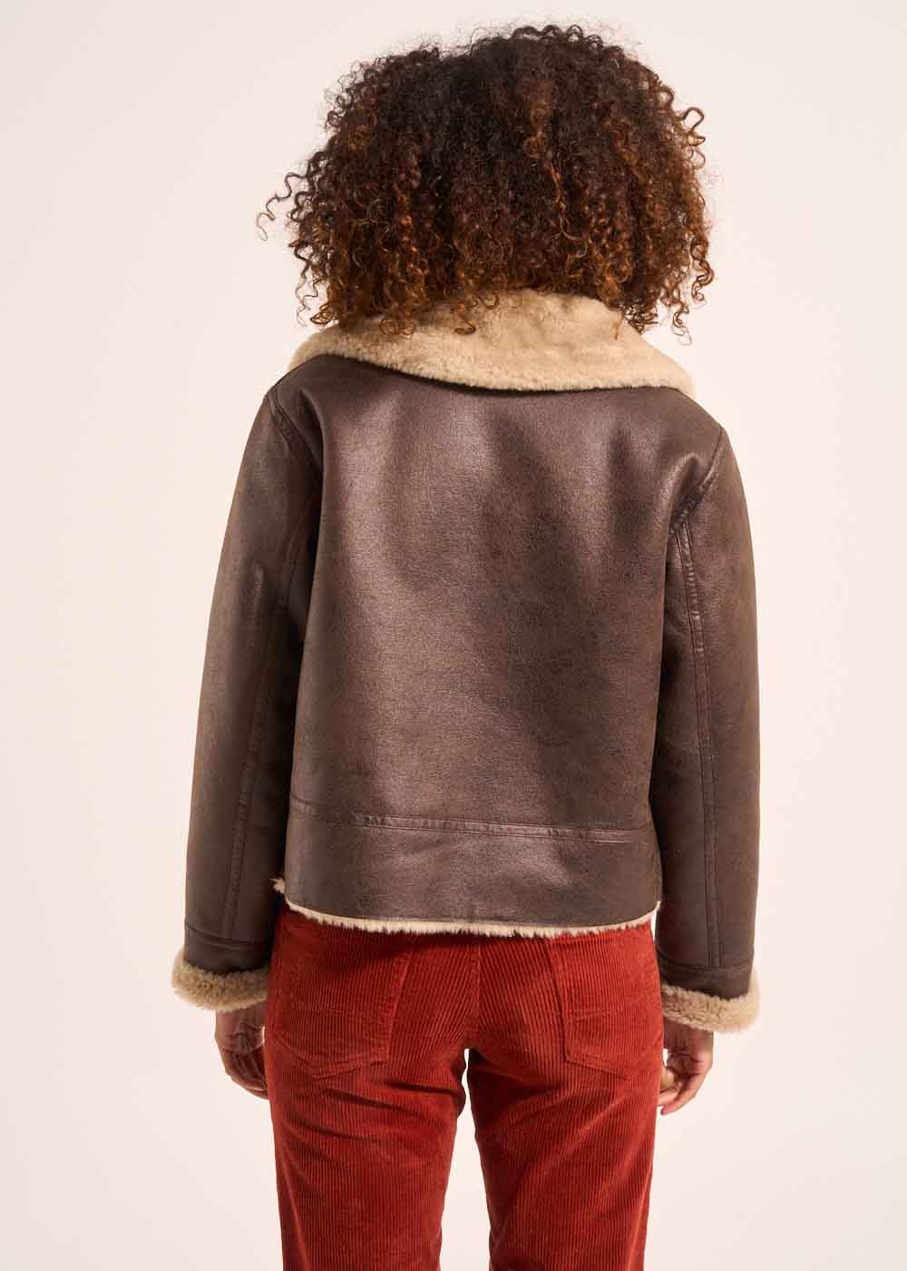 MALTAZI Manteau fausse peau lainée avec intérieur fausse fourrure - 3 - Sud Express - Sud Express