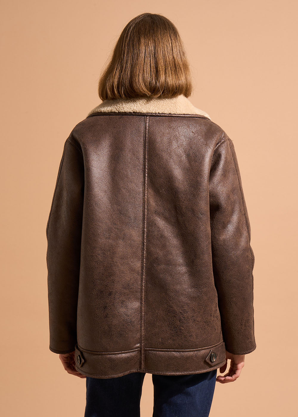 MIDNIGHT Manteau long avec intérieur en fausse fourrure - 3 - Sud Express - Sud Express