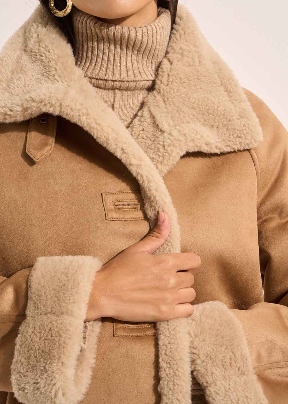 MUFFIN Manteau façon peau retournée - 4 - Sud Express - Sud Express