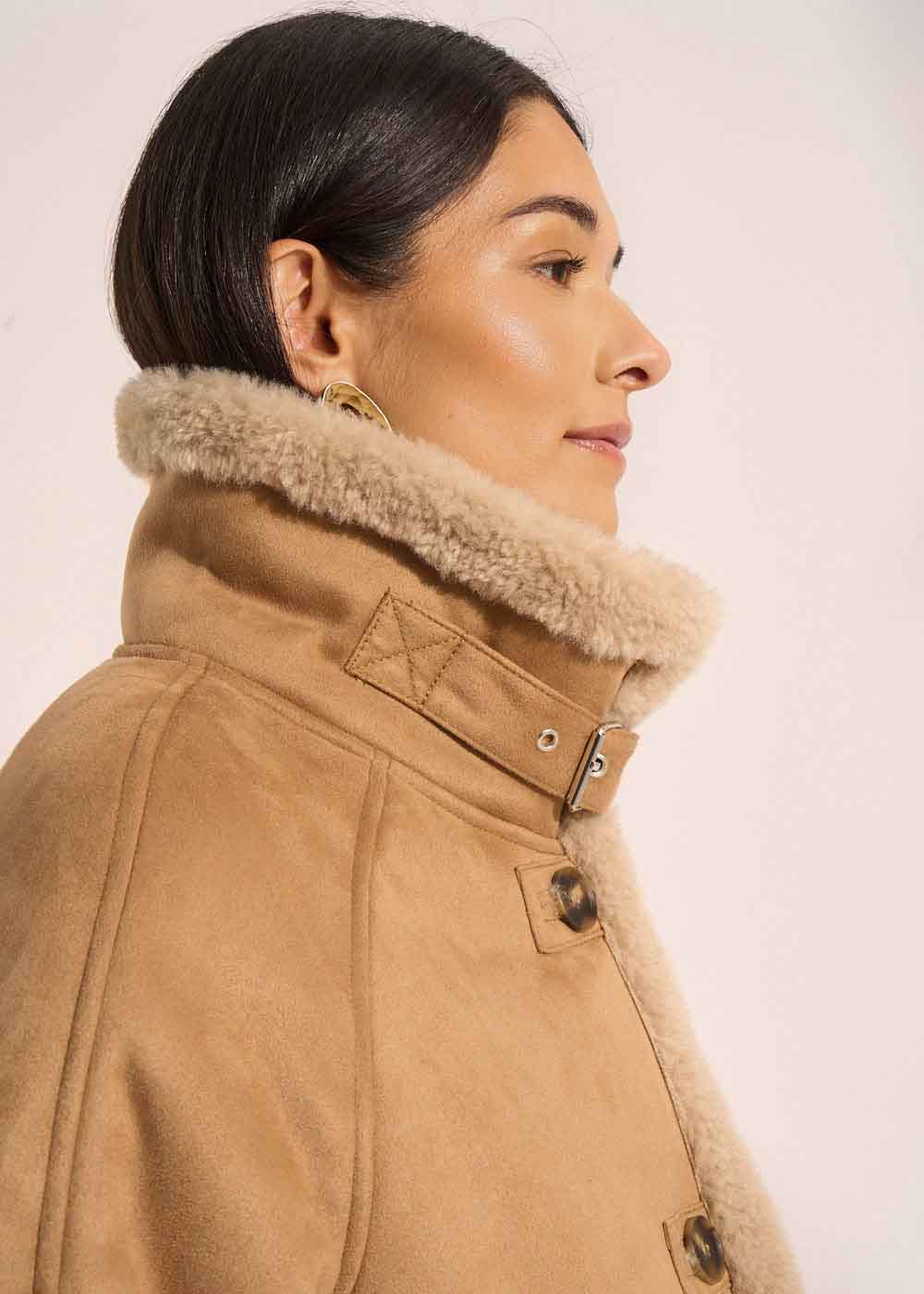 Manteau façon peau retournée - Sud Express - 6 - Sud Express