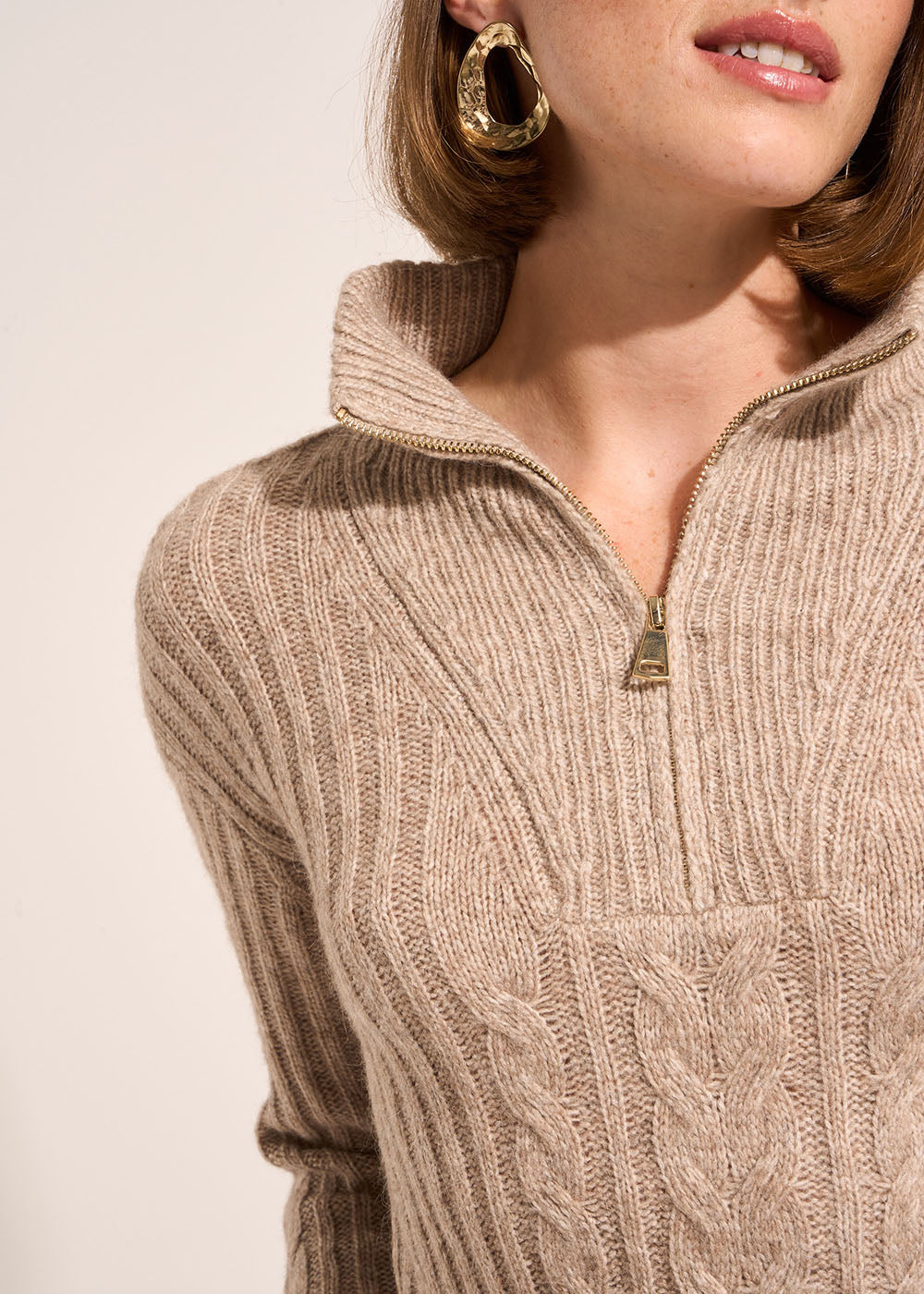 MANOUY Pull col camionneur zippé à manches longues - 2 - Sud Express - Sud Express