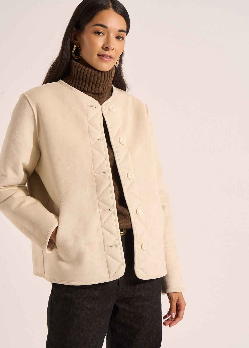 MONTANA Manteau réversible fausse fourrure faux suède - 4 - Sud Express - Sud Express