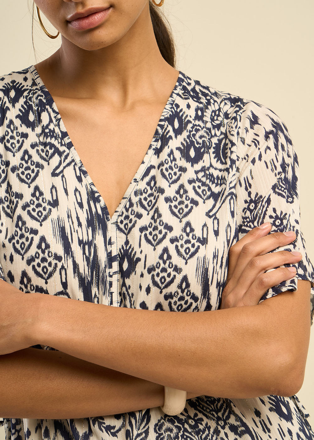 RIZAMA Robe longue imprimée Ikat - 2 - Sud Express - Sud Express