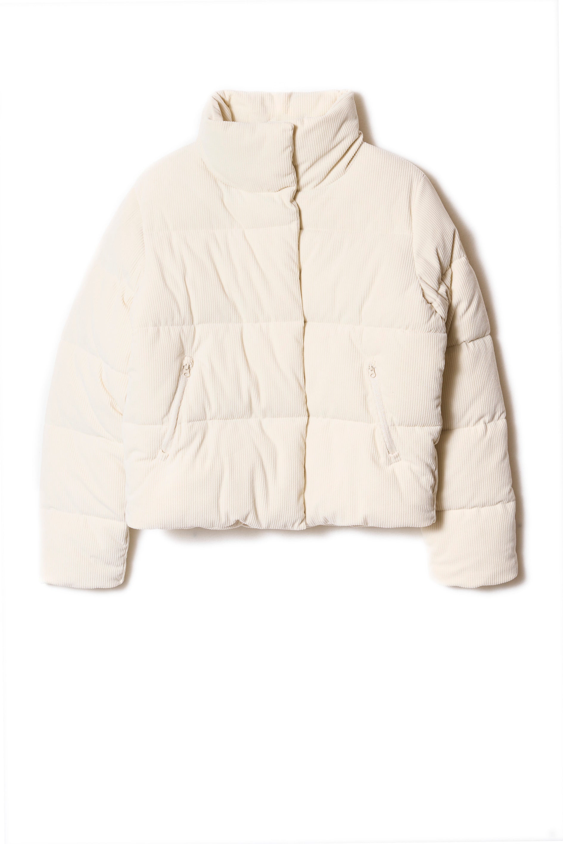 Doudoune courte en matière velours à col montant - Sud Express - 6 - Sud Express