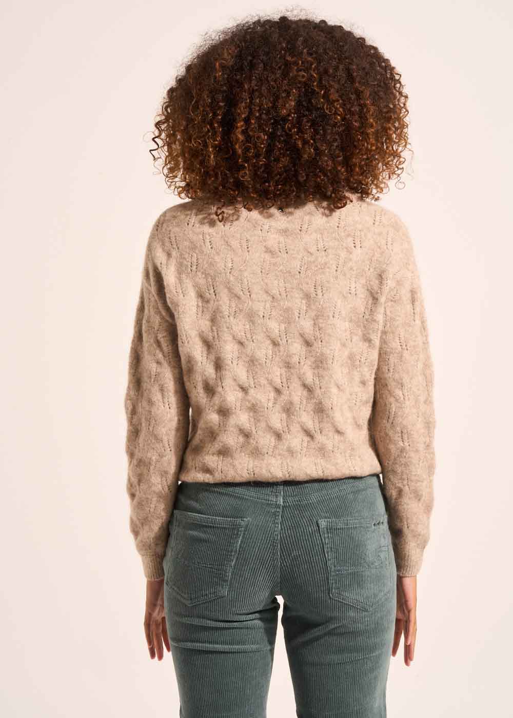 MACHOUPY Pull col rond avec un jeu de points - 3 - Sud Express - Sud Express