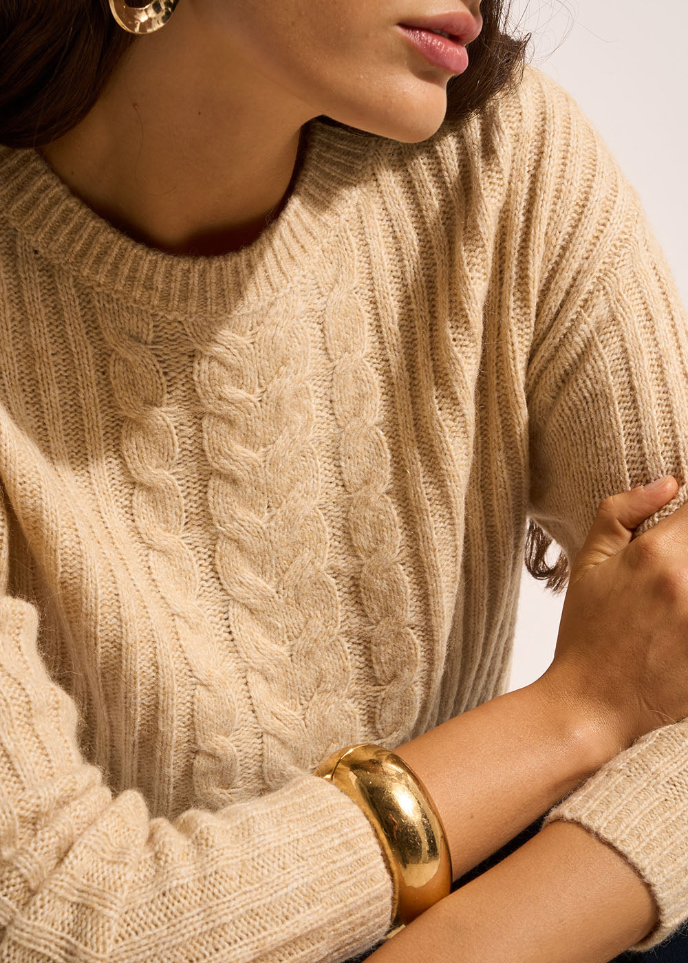 MORELLE Pull col rond torsadé - 2 - Sud Express - Sud Express