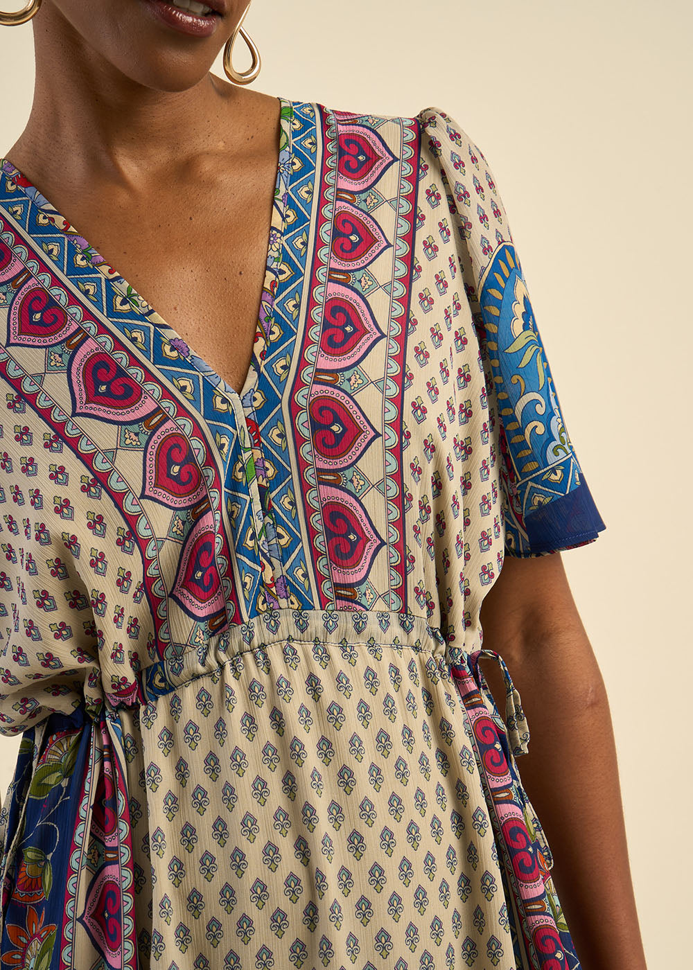 RATHILDA Robe longue bohème et décolleté en V - 2 - Sud Express - Sud Express