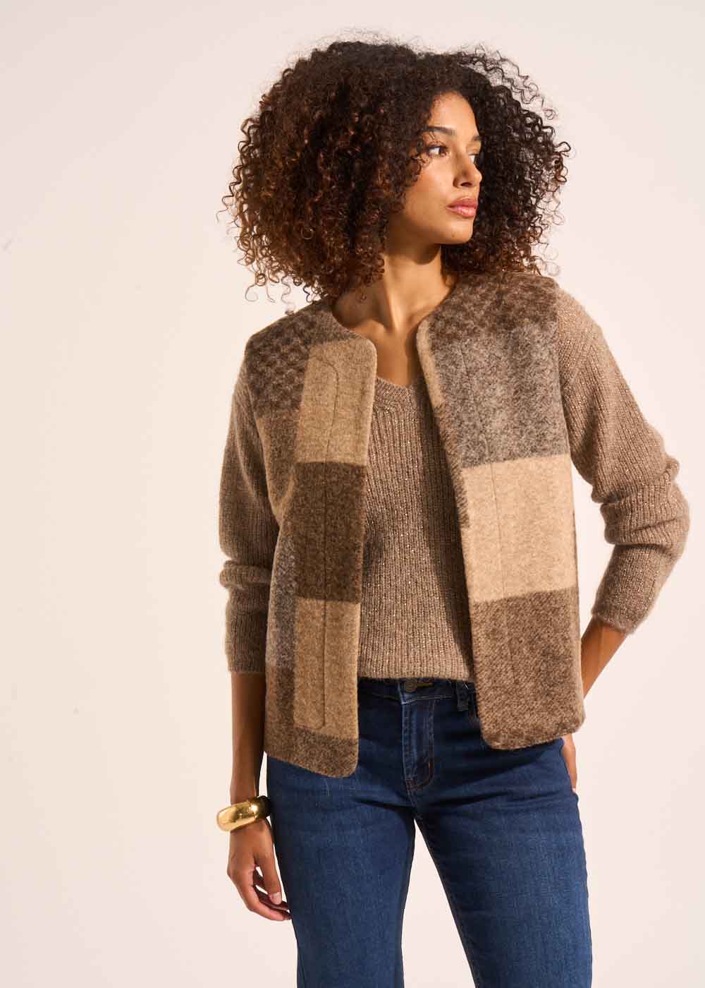 GATILDE Gilet sans manches motif patchwork - 1 - Sud Express - Sud Express