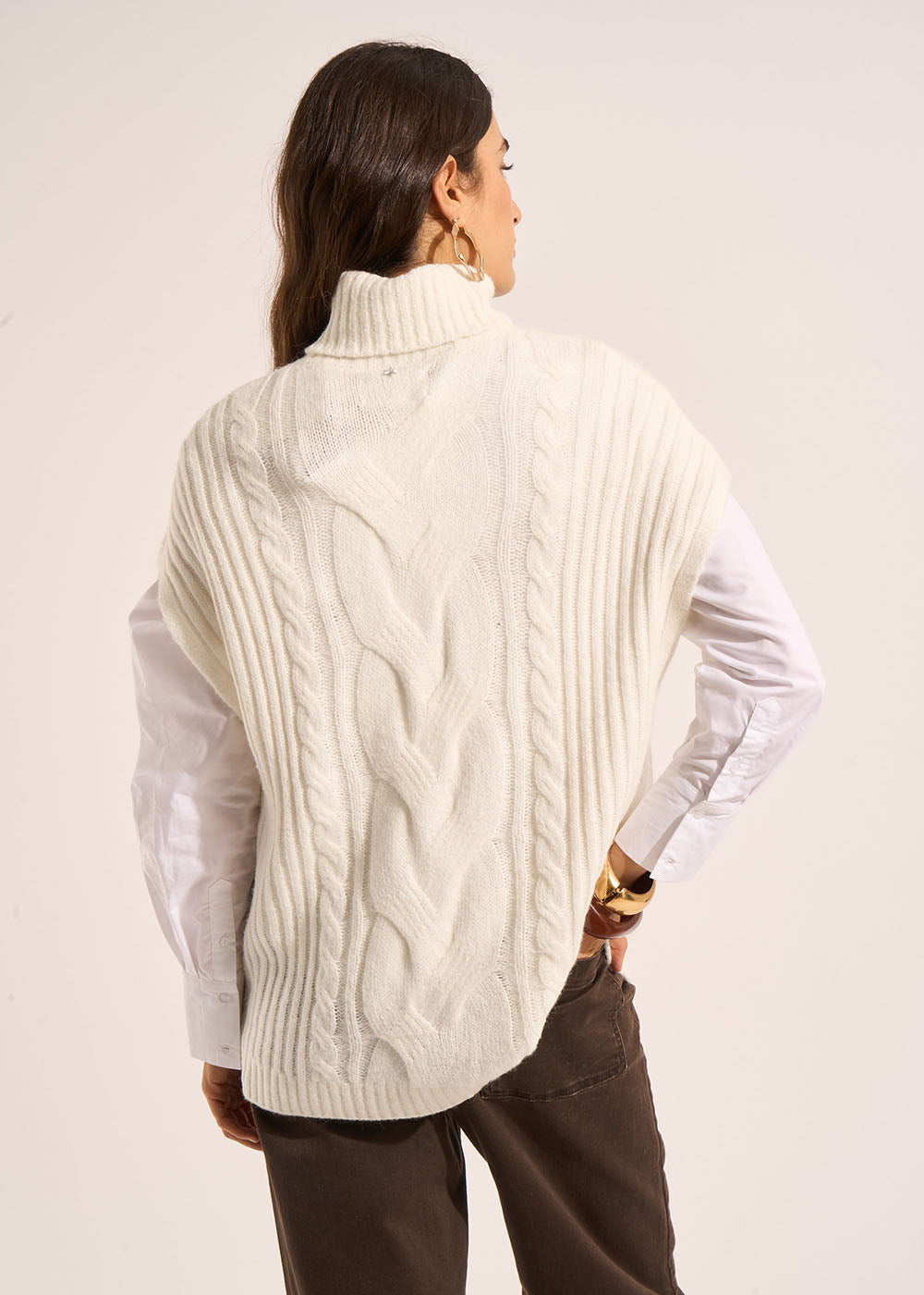 MISHOU Pull sans manches col roulé - 3 - Sud Express - Sud Express