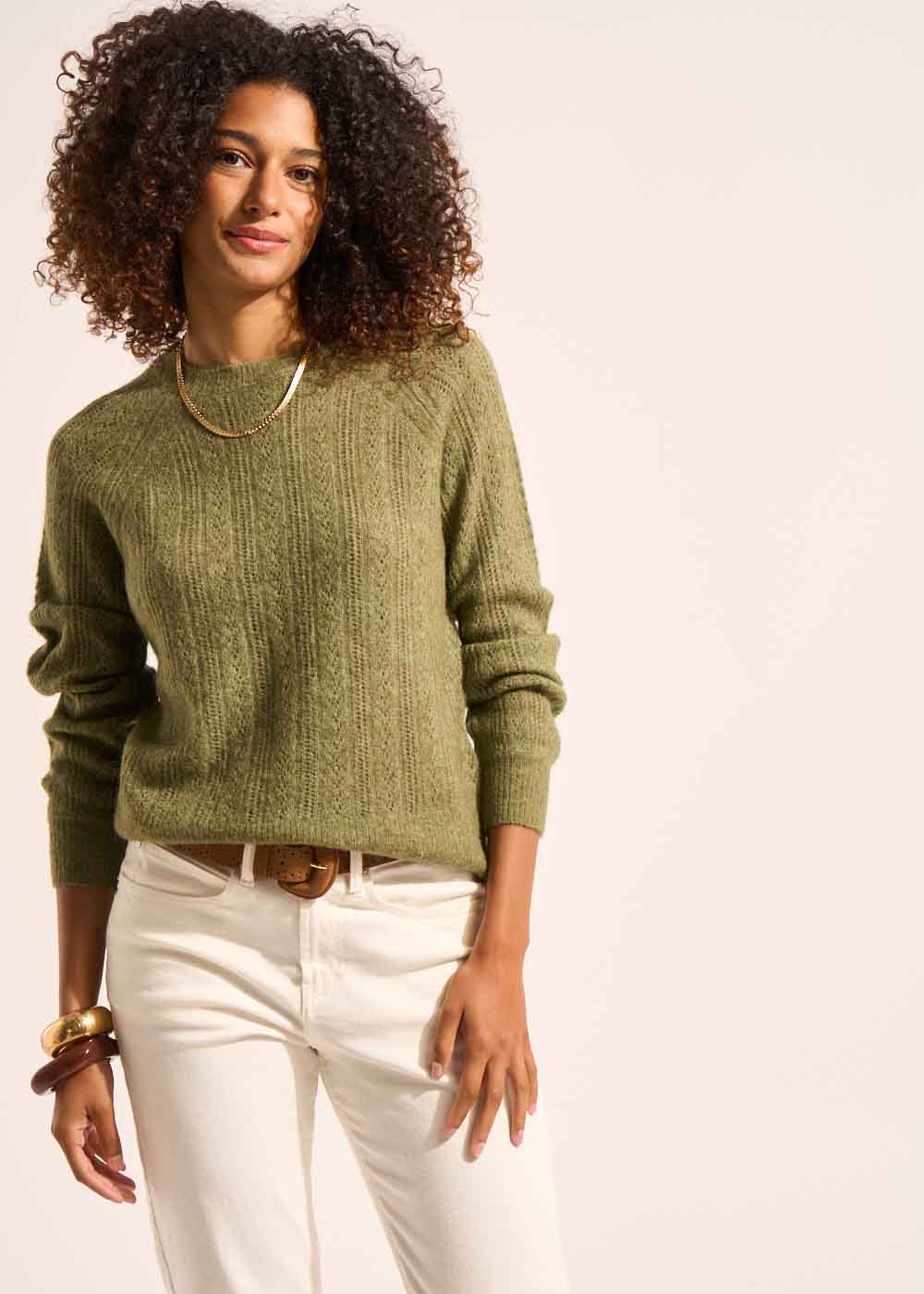 MALICIA Pull col rond avec manches raglan larges - 1 - Sud Express - Sud Express