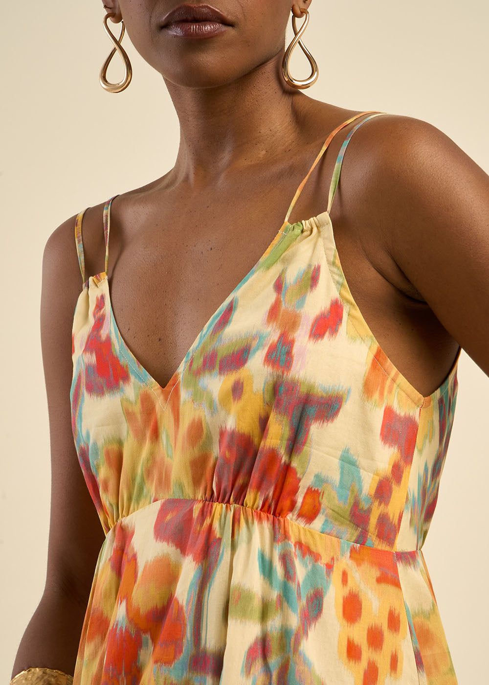 RALOZA Robe longue à bretelles et motifs multicolores - 2 - Sud Express - Sud Express