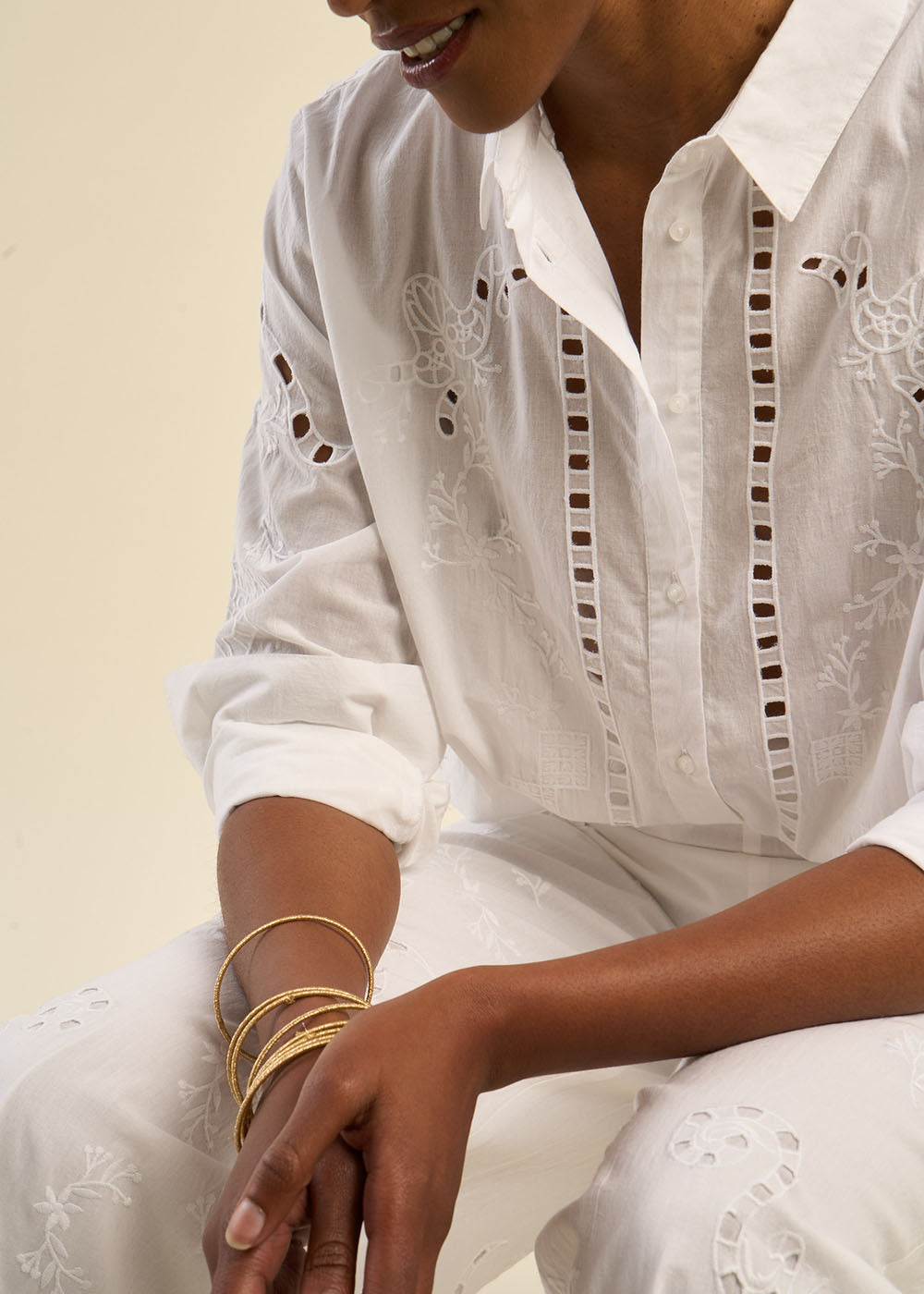 CORELIA Chemise brodée à manches longues - 4 - Sud Express - Sud Express