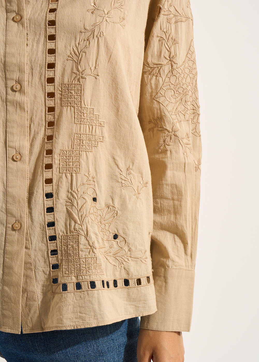 CORELIA Chemise brodée à manches longues - 4 - Sud Express - Sud Express