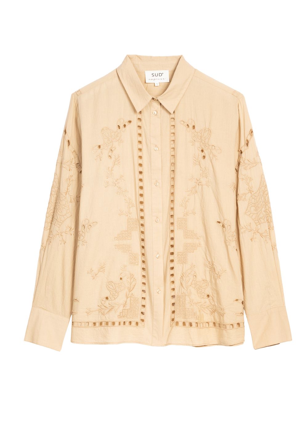 Chemise brodée à manches longues - Sud Express - 7 - Sud Express
