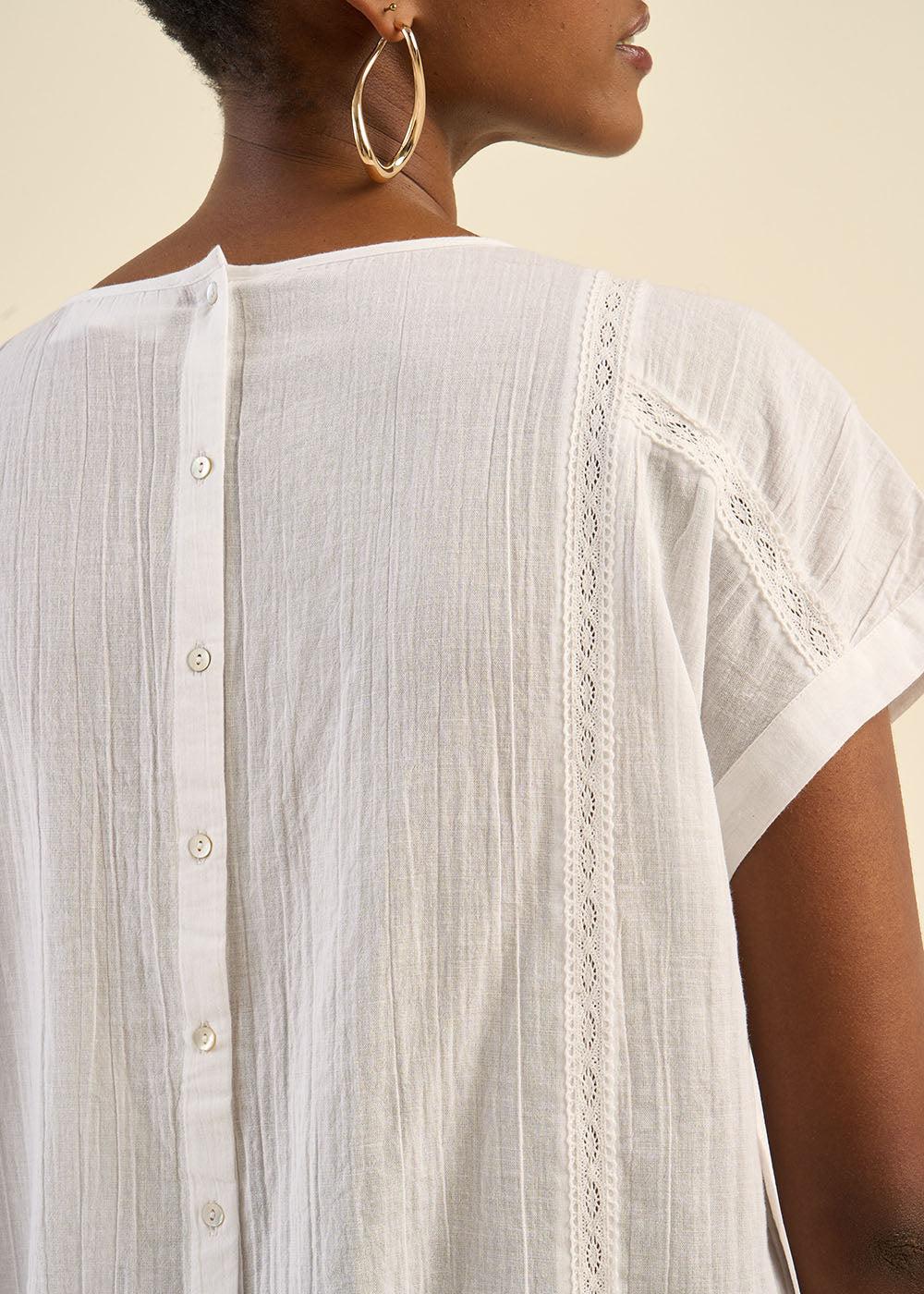 TANAEL Top brodé en gaze de coton - 4 - Sud Express - Sud Express