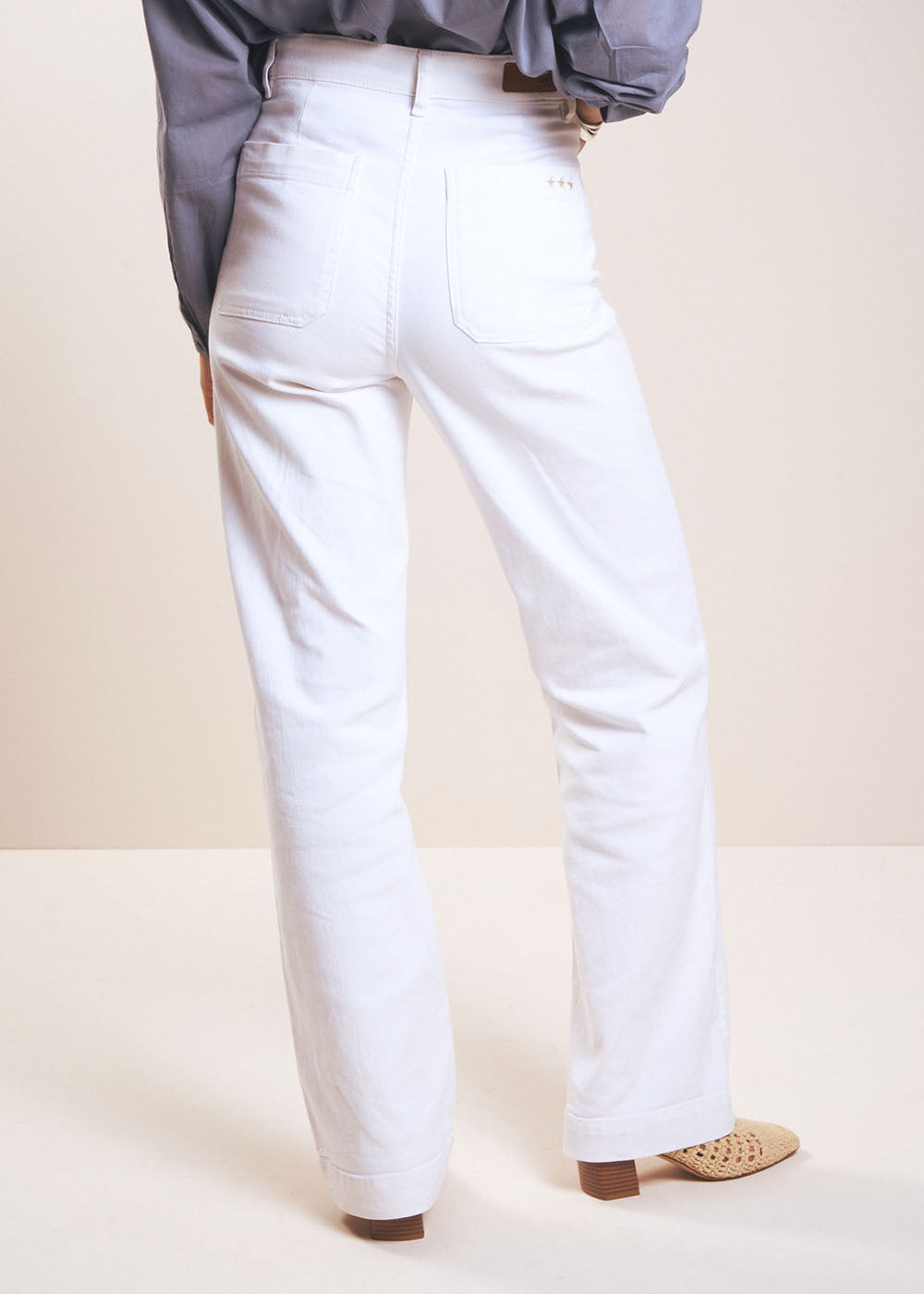 STACY Jean à jambes larges avec revers et taille haute - 3 - Sud Express - Sud Express