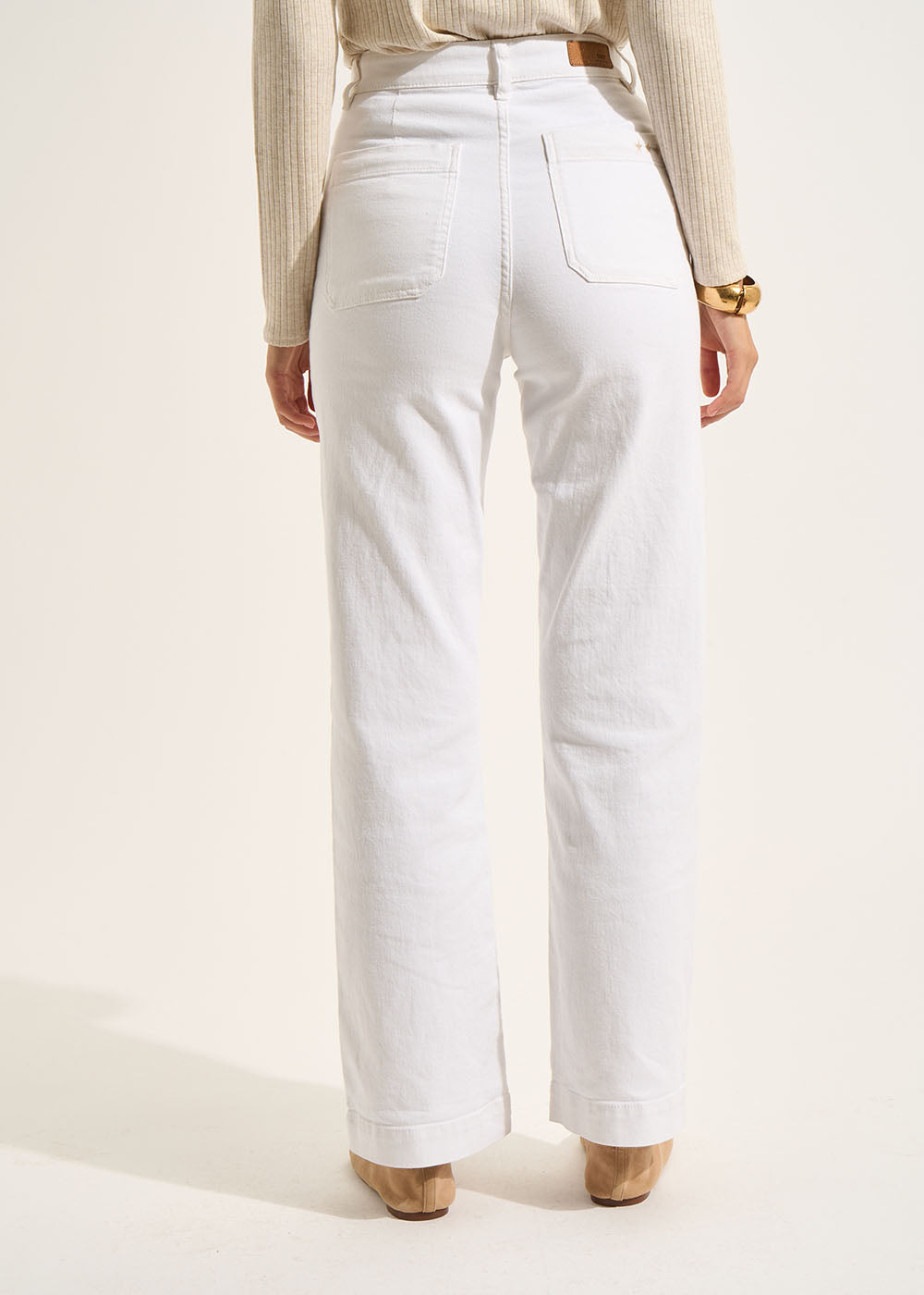 STACY Jean à jambes larges avec revers et taille haute - 3 - Sud Express - Sud Express