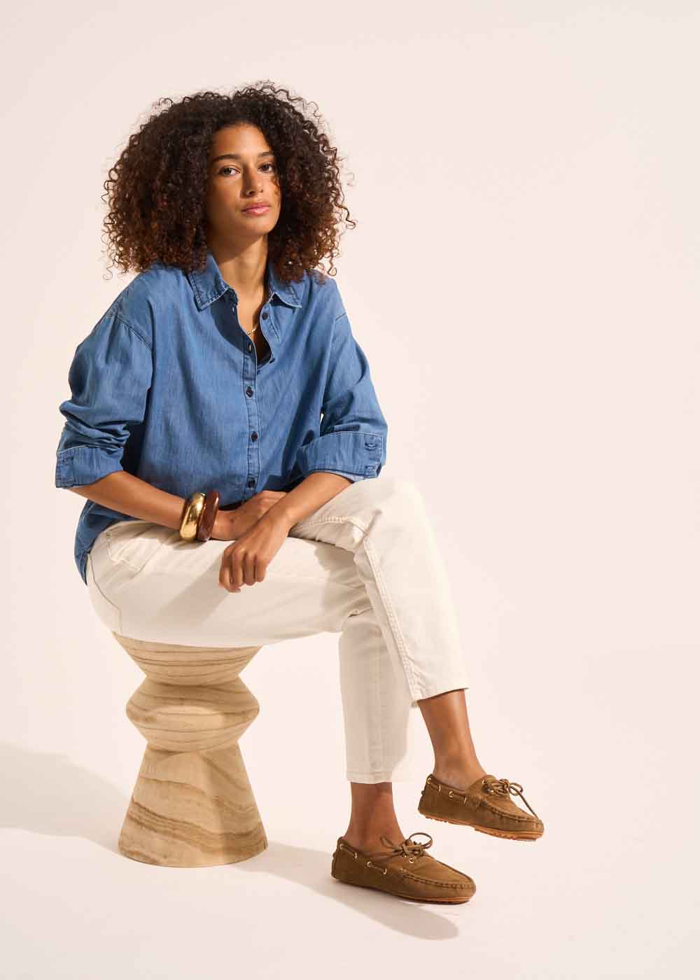 CLARISSY Chemise en denim oversized - 1 - Sud Express - Sud Express