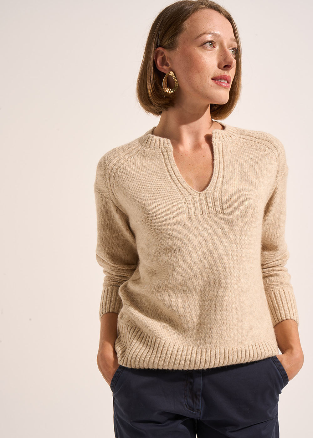 MILANO Pull col tunisien à manches larges - 1 - Sud Express - Sud Express