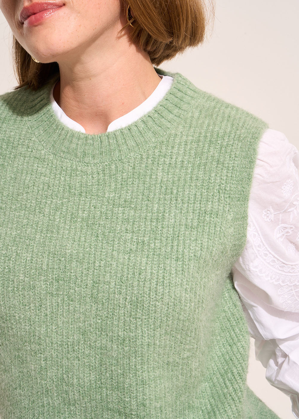 Pull sans manche à col rond - Sud Express - 2 - Sud Express