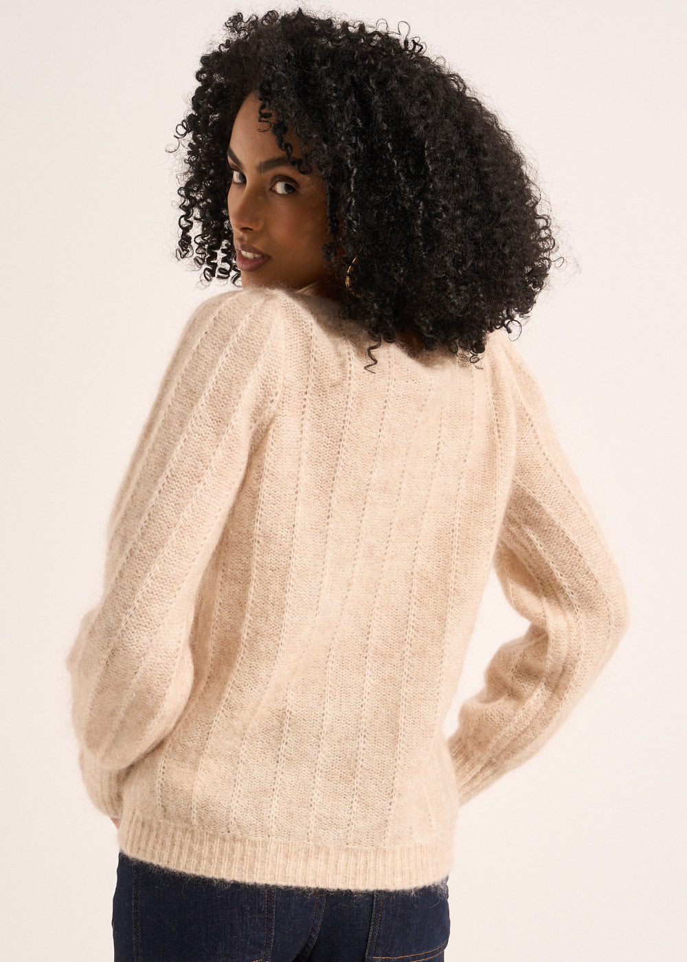 MALIOU Pull droit avec des boutons aux poignets - 3 - Sud Express - Sud Express