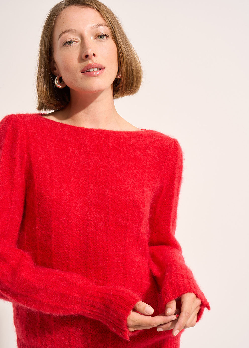 MALIOU Pull droit avec des boutons aux poignets - 4 - Sud Express - Sud Express