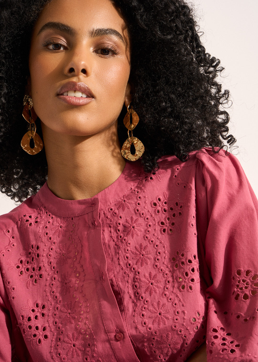 Chemisier en voile de coton et broderie anglaise - Sud Express - 2 - Sud Express