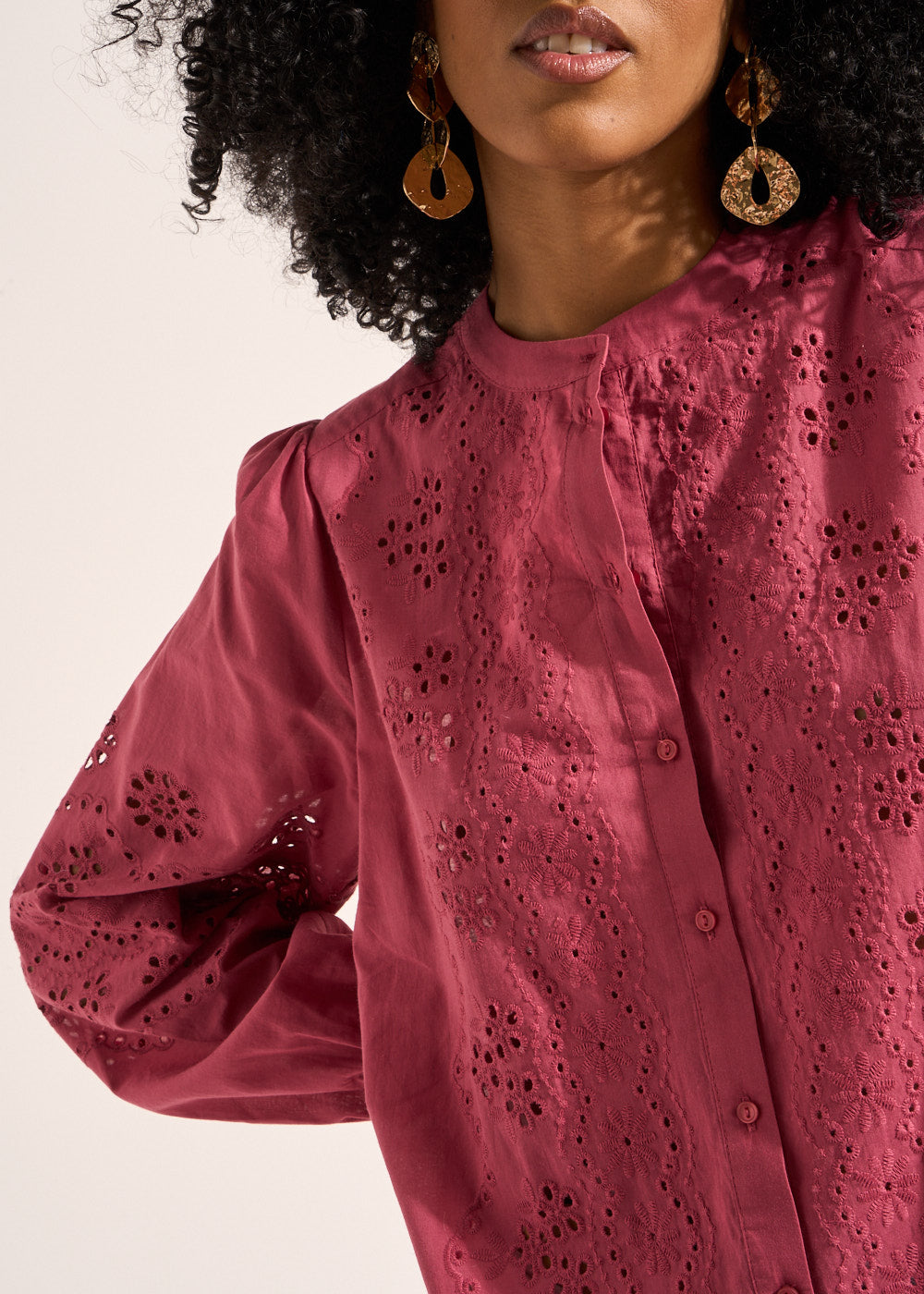 CORMINE Chemisier en voile de coton et broderie anglaise - 4 - Sud Express - Sud Express