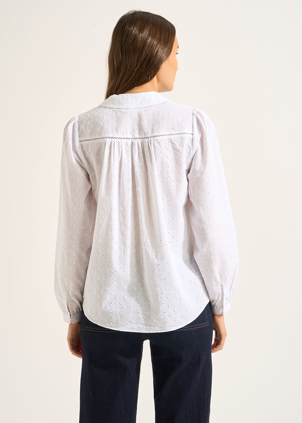 CASSUSY Chemisier en coton avec petites broderies anglaises - 3 - Sud Express - Sud Express