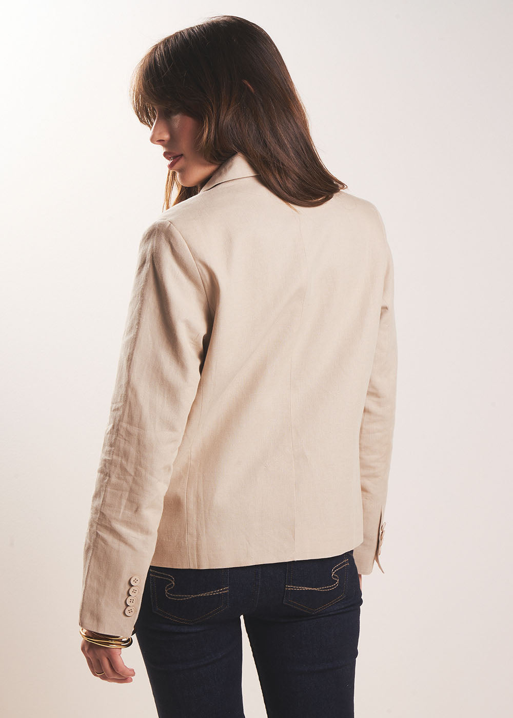 VERTIGE  Veste tailleur courte en fibres naturelles - 3 - Sud Express - Sud Express
