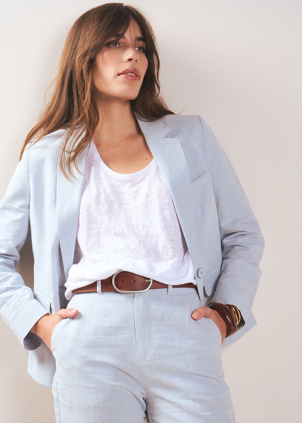 VERTIGE  Veste tailleur courte en fibres naturelles - 1 - Sud Express - Sud Express