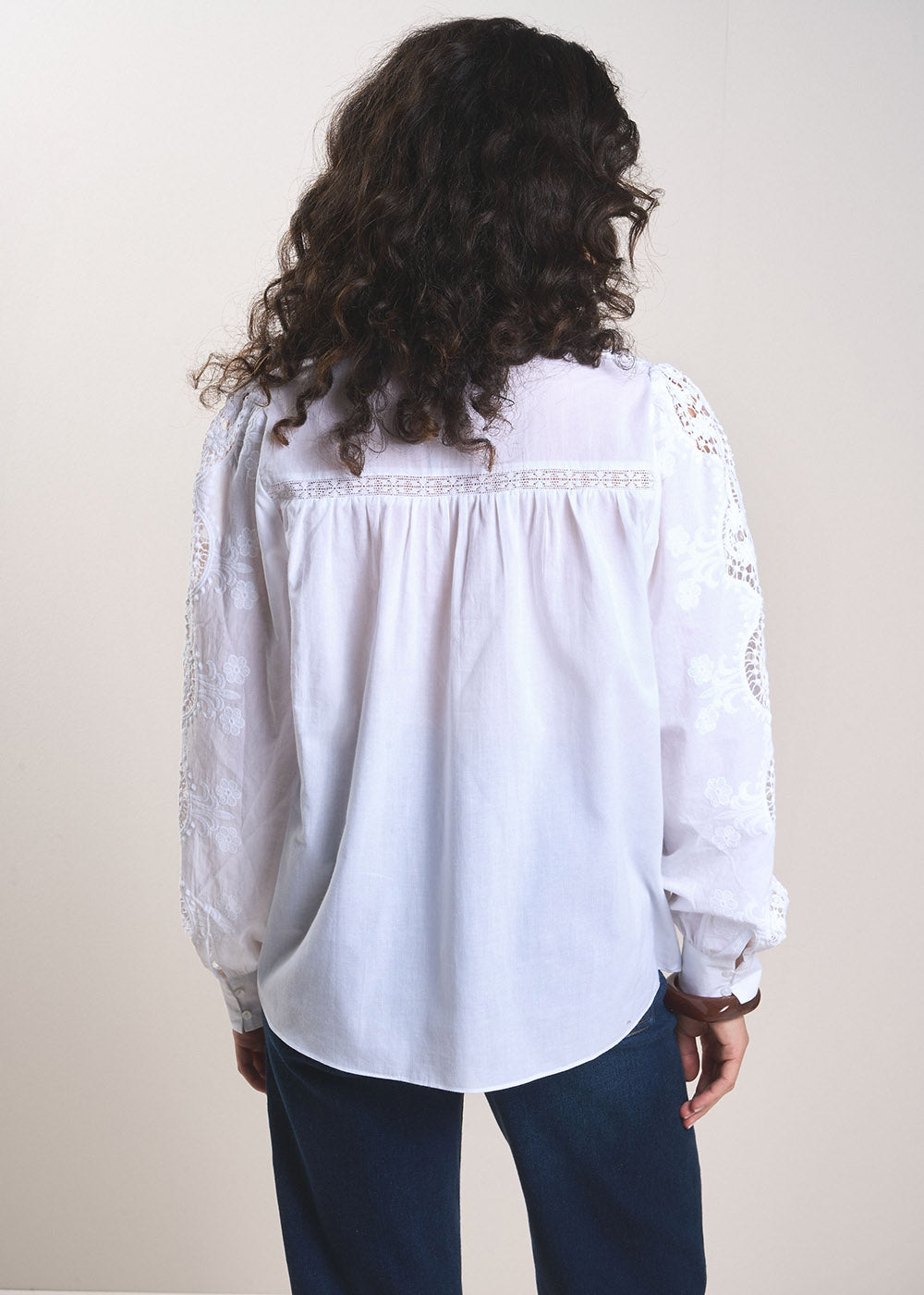 TAZURA Blouse en voile de coton brodés - 3 - Sud Express - Sud Express