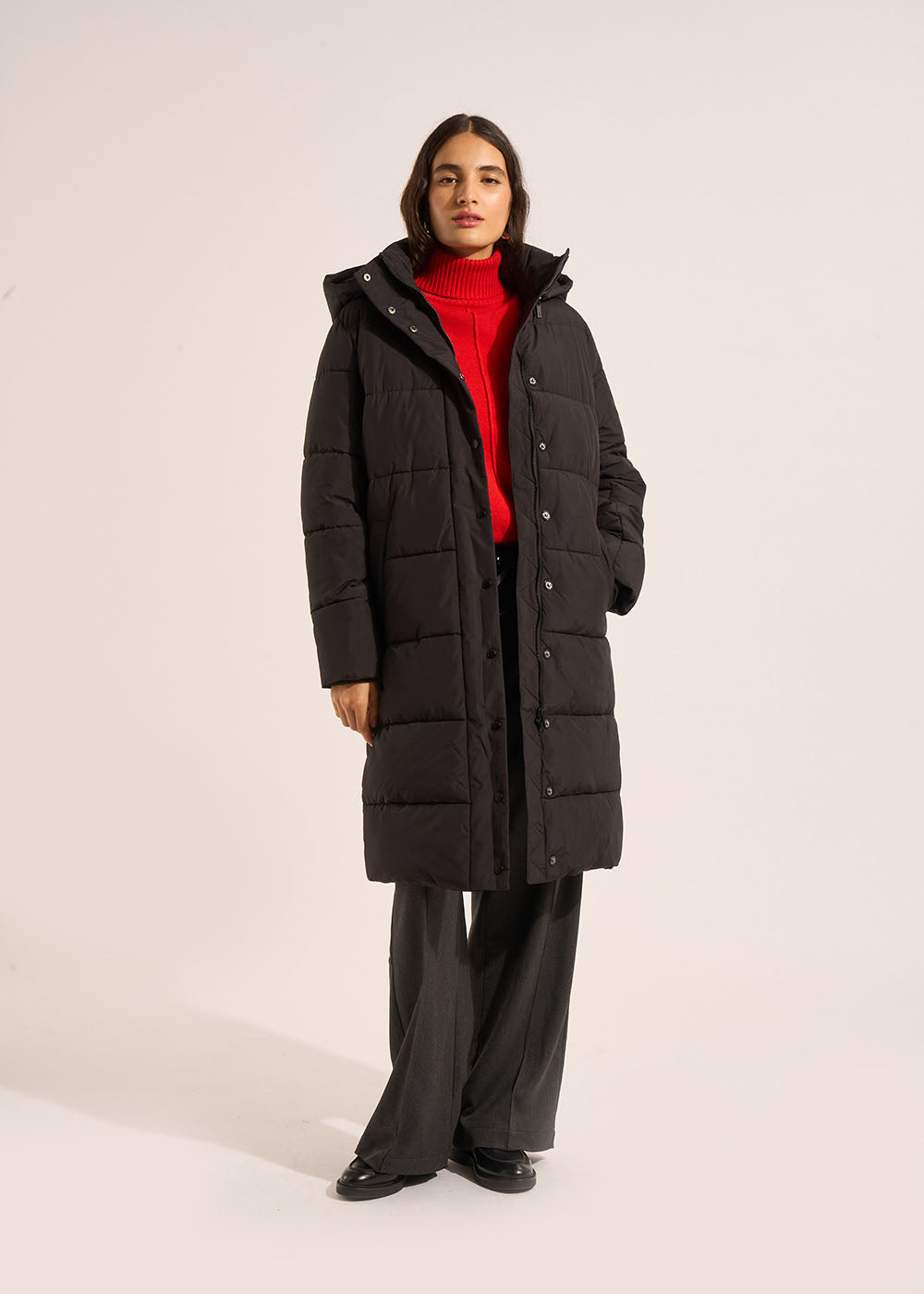 DIAMANTE Doudoune longue irisée déperlante avec capuche - 1 - Sud Express - Sud Express