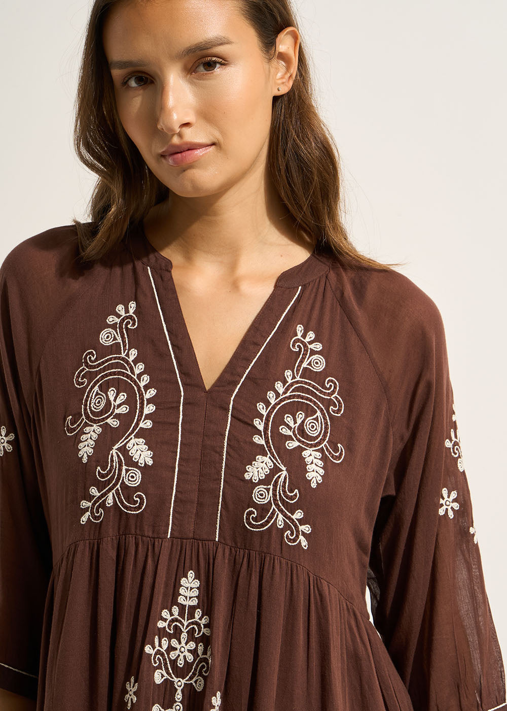 ROBANA Robe longue oversize brodée - 2 - Sud Express - Sud Express