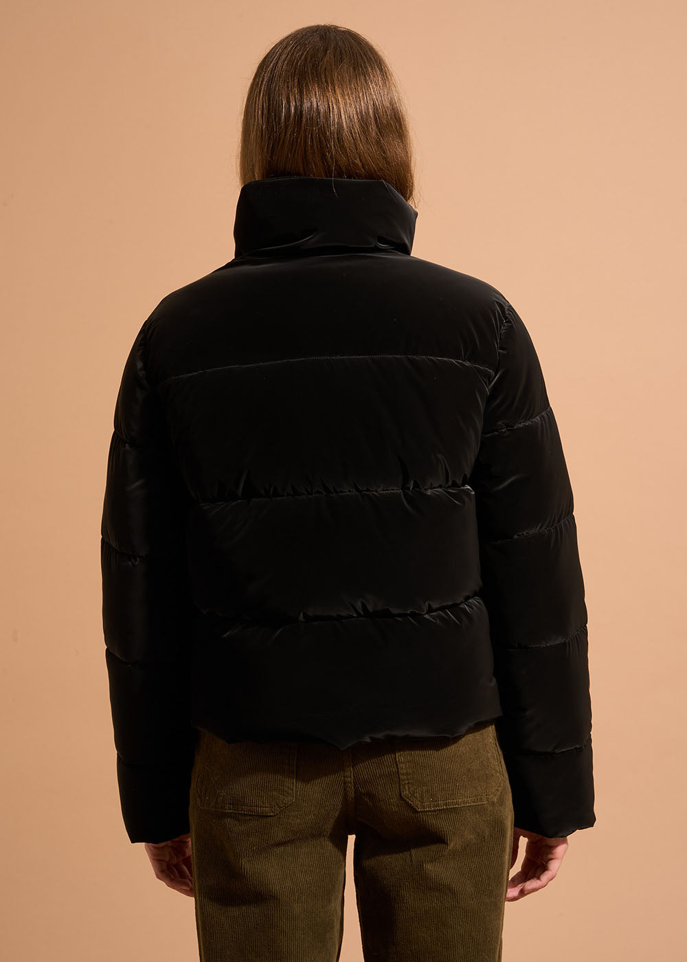 DASTYA Doudoune courte ajustée effet velours à col montant - 3 - Sud Express - Sud Express