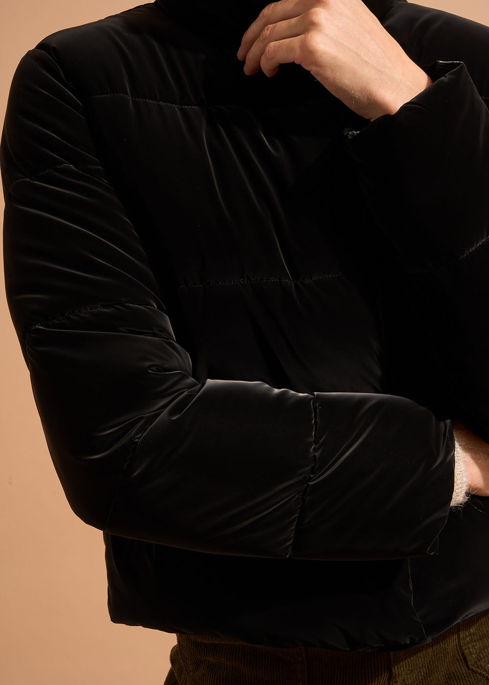 DASTYA Doudoune courte ajustée effet velours à col montant - 4 - Sud Express - Sud Express