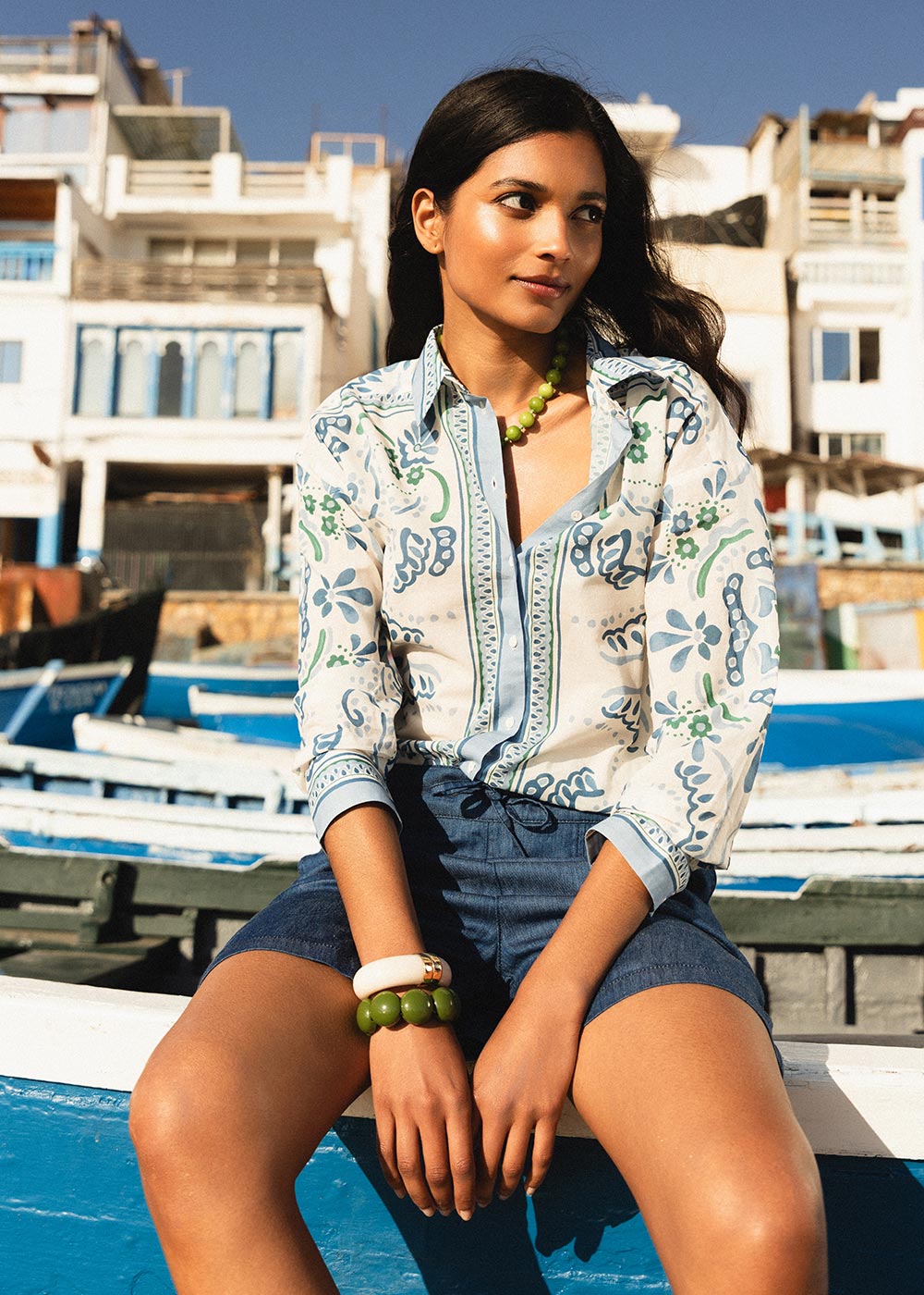 Chemise ample à imprimé placé - Sud Express - 1 - Sud Express