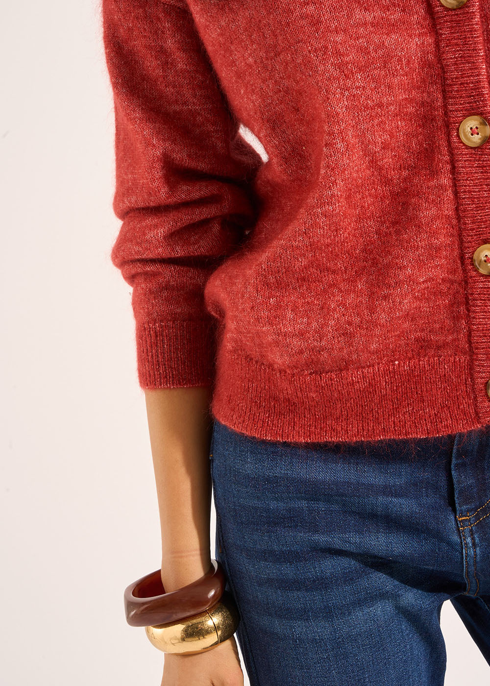 GARICAN Gilet cardigan ample à col rond - 4 - Sud Express - Sud Express