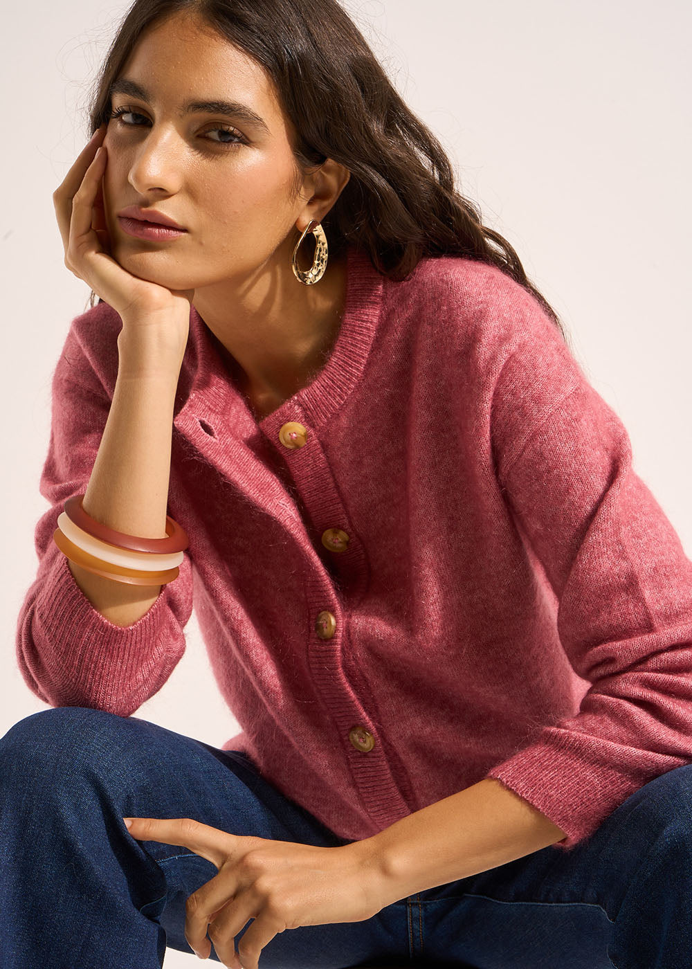 Gilet cardigan ample à col rond - Sud Express - 6 - Sud Express