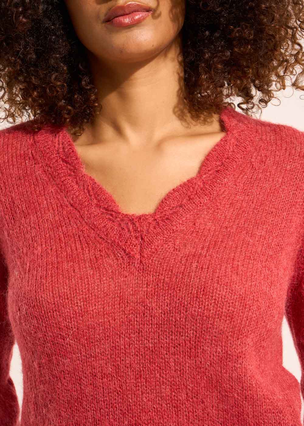 MARFY Pull col V détails crochet - 2 - Sud Express - Sud Express