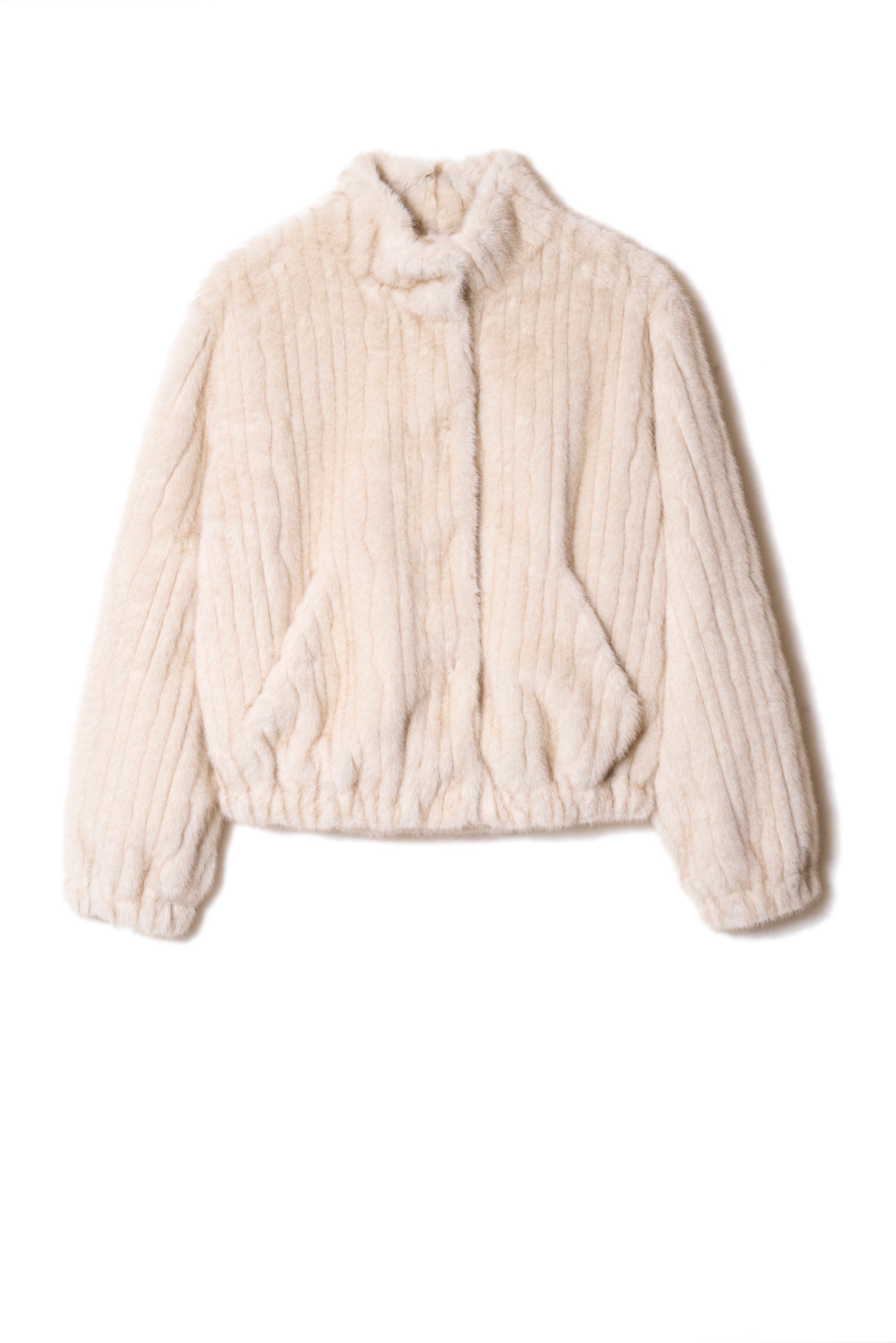 Manteau court en fausse fourrure avec col montant - Sud Express - 7 - Sud Express