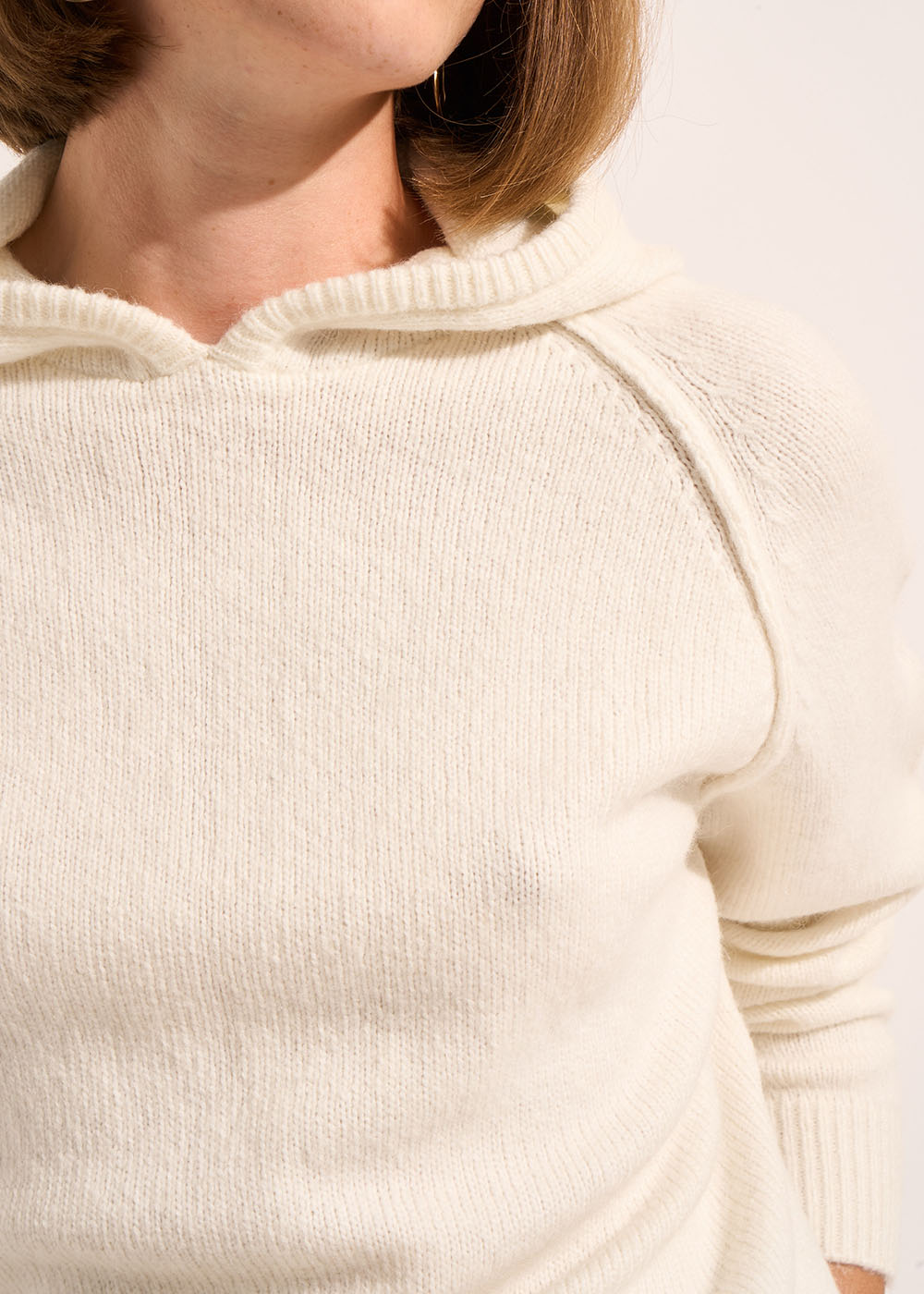 MASHA Pull sweat à capuche en maille épaisse - 2 - Sud Express - Sud Express