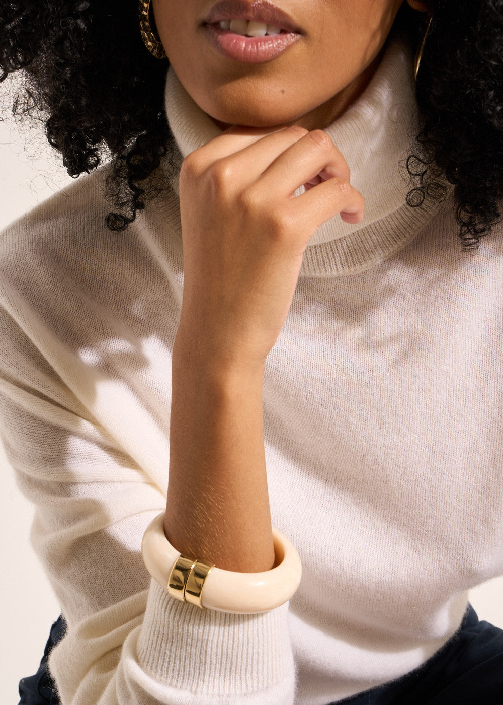 MAPOUPYA Pull col roulé ample à manches longues en cachemire - 4 - Sud Express - Sud Express