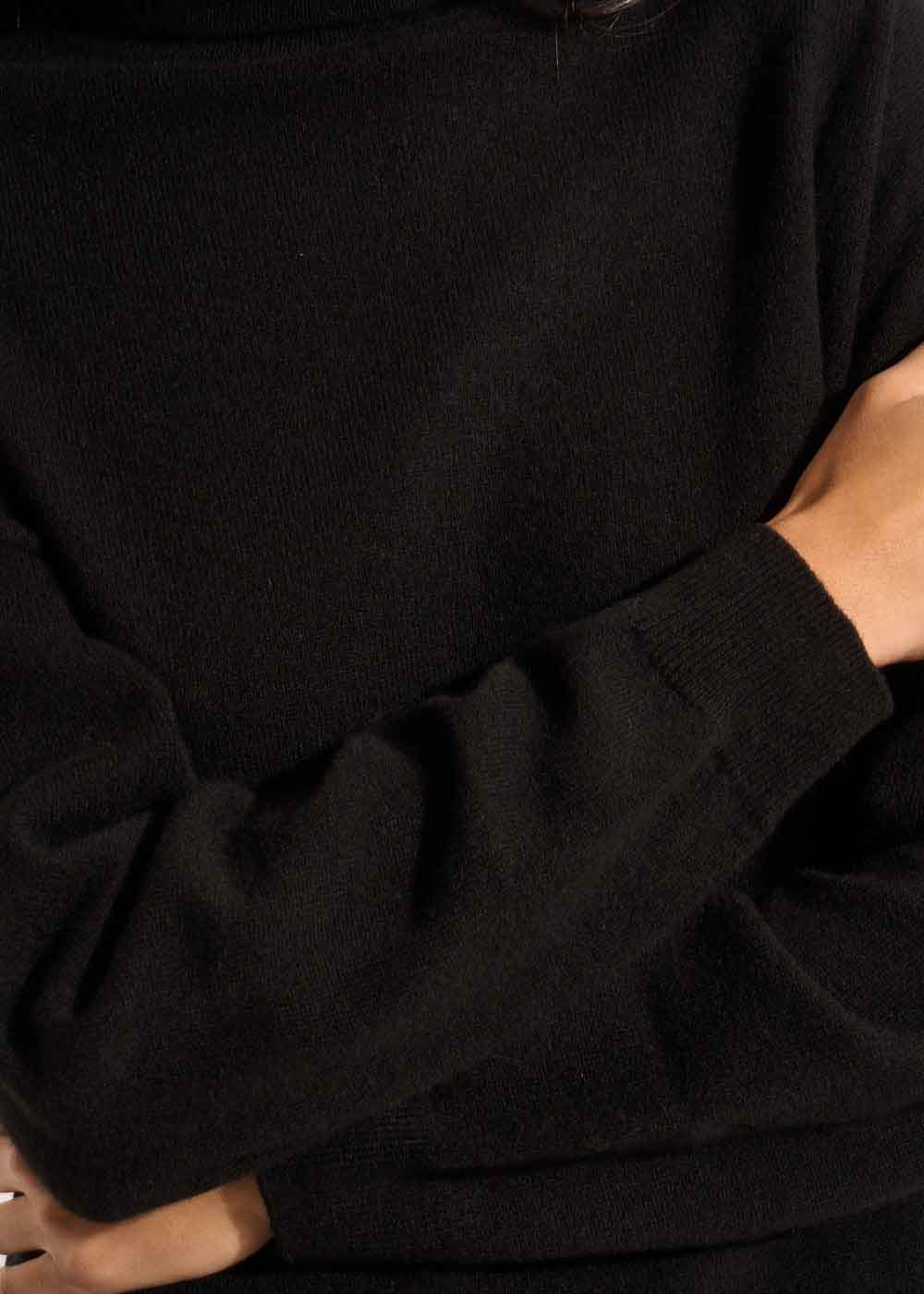 Pull col roulé ample à manches longues en cachemire - Sud Express - 5 - Sud Express