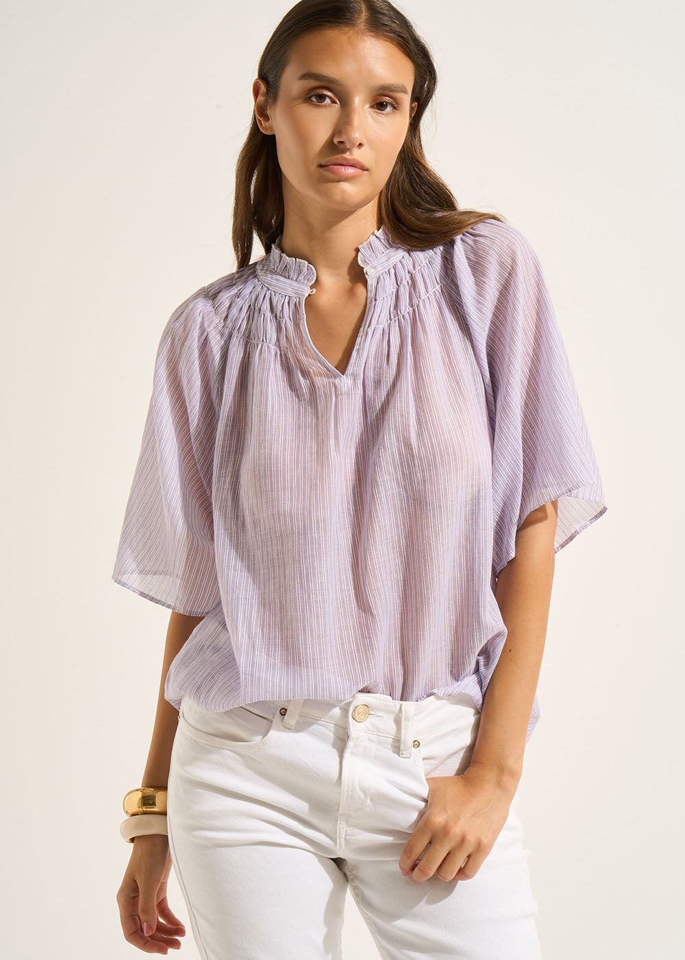 TEZALOU Top fluide à fines rayures - 4 - Sud Express - Sud Express