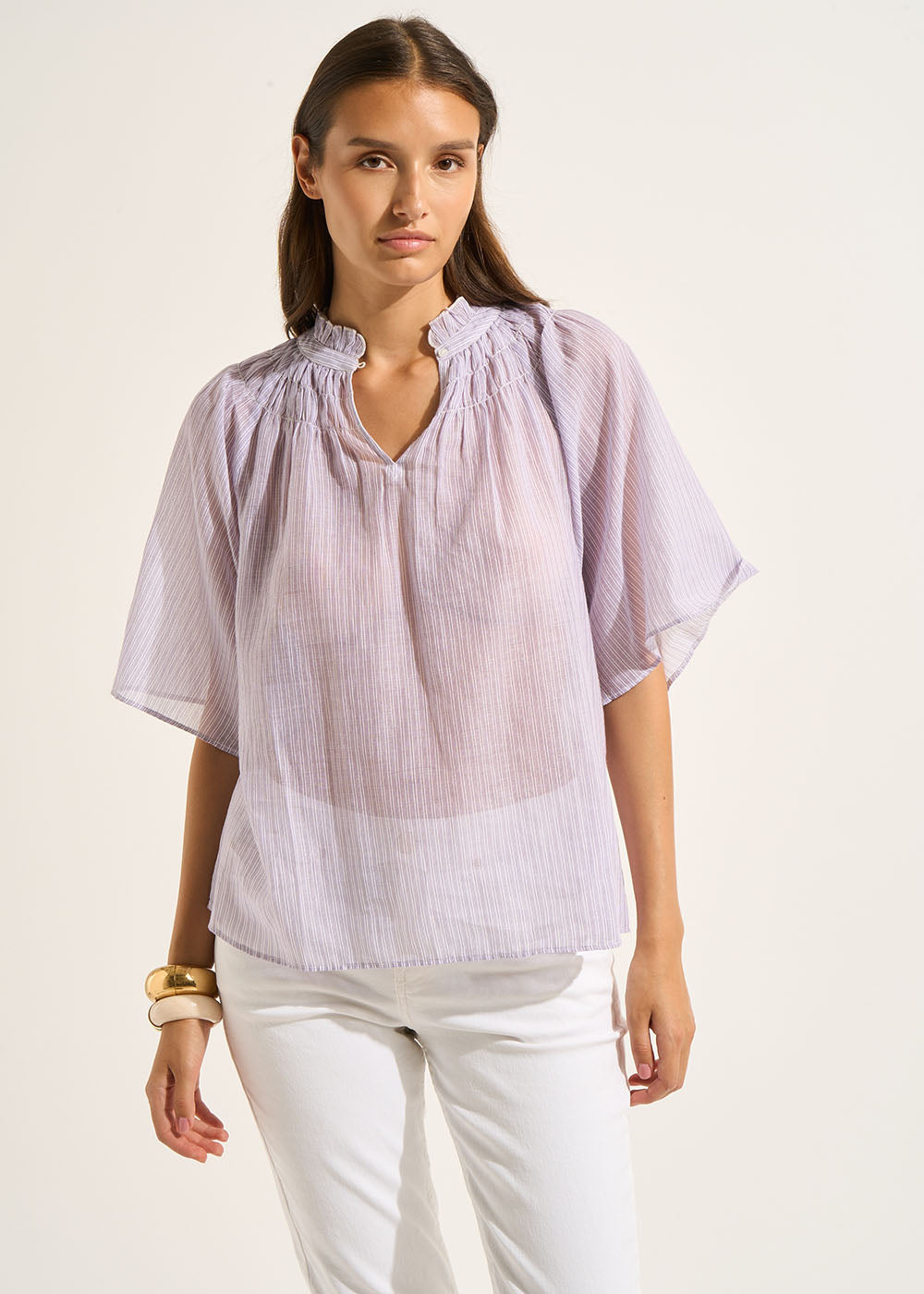 Top fluide à fines rayures - Sud Express - 5 - Sud Express